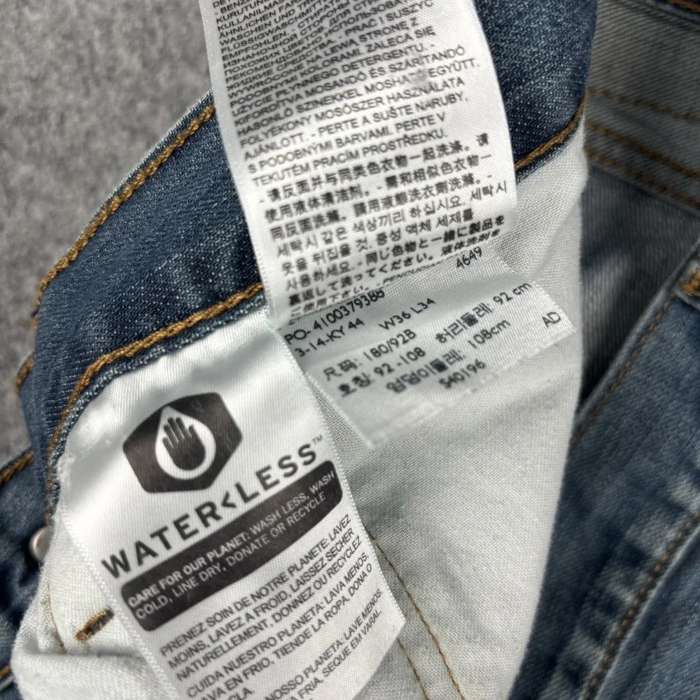 Levi's 559 Jeans Mens 36x34 Relaxed‎ Straight Medium Wash Classic Blue Denim EUC